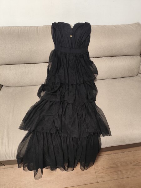 Rochie lunga BSB Collection, neagra, marimea 40 – eleganta