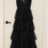 Rochie lunga BSB Collection, neagra, marimea 40 – eleganta